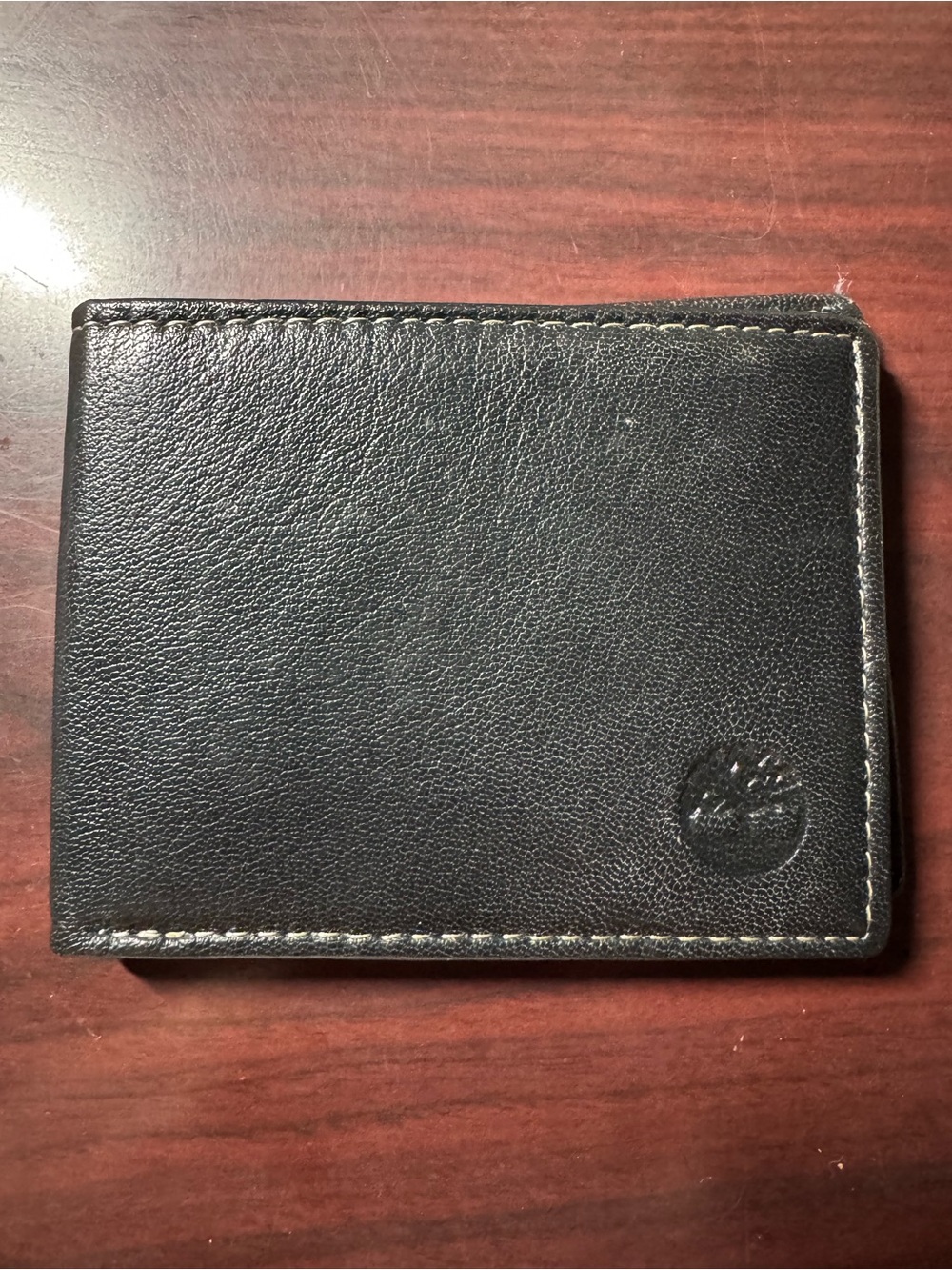 Timberland Slimfold Wallet Mens Genuine Leather Bifold Black NWOT